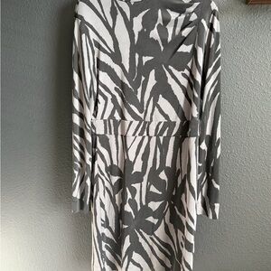 Tory Burch Zebra Print Long Sleeve Dress